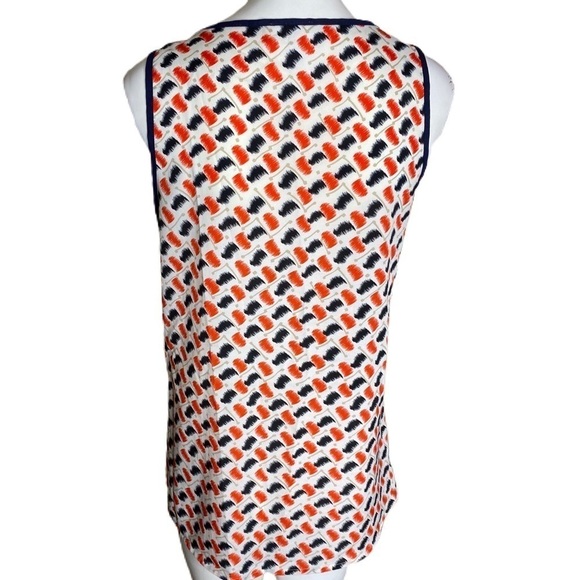 Francesca’s Sleeveless Blouse Red Blue Size Medium - Picture 5 of 6